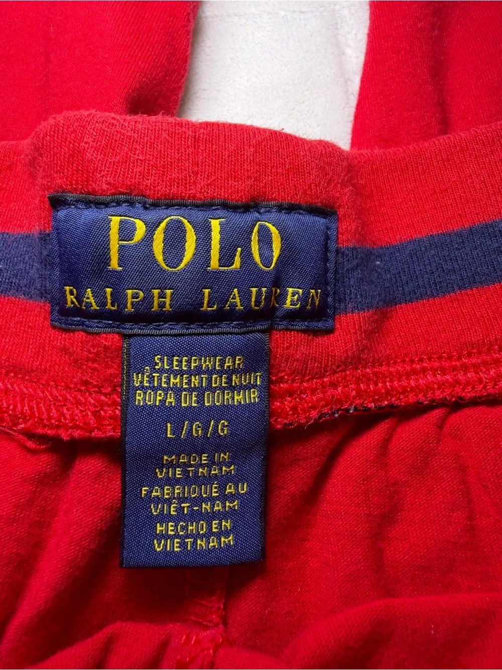 Polo by Ralph Lauren Boys Red Jogger Pants with Contrast Waistband